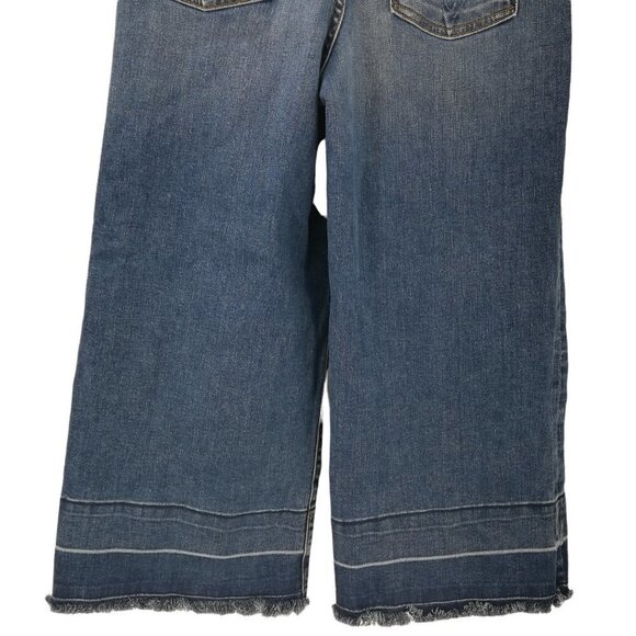 McGuire Wide Leg Cropped Released Raw Hem Jeans Size 26 Bessette Culotte 15F - Picture 10 of 12